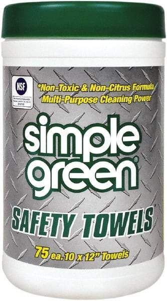 Simple Green - Pre-Moistened General Purpose Wipes - Center Pull, 12" x 10" Sheet Size - Apex Tool & Supply