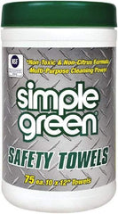 Simple Green - Pre-Moistened General Purpose Wipes - Center Pull, 12" x 10" Sheet Size - Apex Tool & Supply