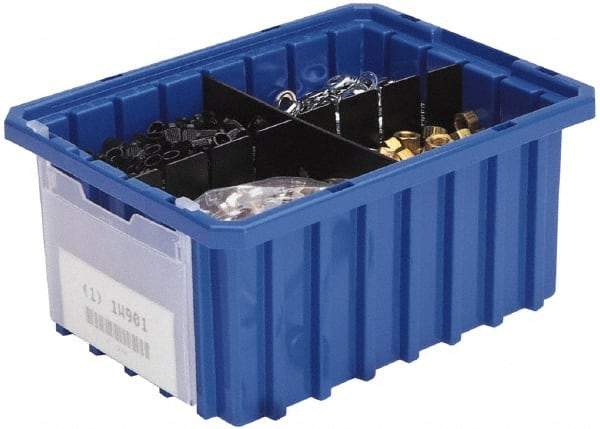 Akro-Mils - 0.96 Cu Ft, 40 Lb Load Capacity Red Polyethylene Dividable Container - Stacking, 22.4" Long x 17.4" Wide x 6" High - Apex Tool & Supply