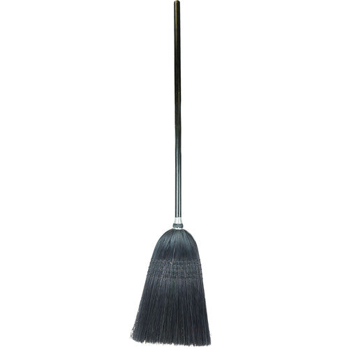 Light Industrial Upright Broom, 100 Percent Black Corn Fill, 56″ Overall Length - Apex Tool & Supply