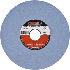 Camel Grinding Wheels - 16" Diam x 5" Hole x 1-1/2" Thick, H Hardness, 46 Grit Surface Grinding Wheel - Aluminum Oxide, Type 1, Medium Grade, Vitrified Bond, No Recess - Apex Tool & Supply