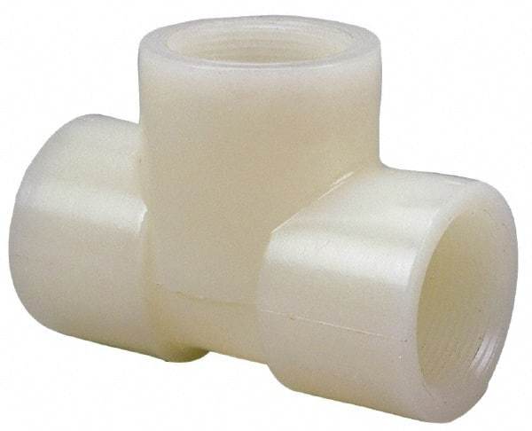 NIBCO - 1" PVDF Plastic Pipe Tee - Schedule 80, FIPT x FIPT x FIPT End Connections - Apex Tool & Supply
