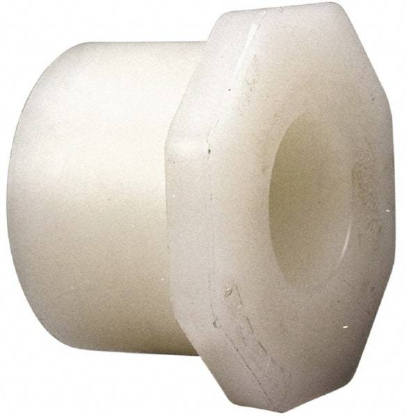 NIBCO - 2 x 1-1/2" PVDF Plastic Pipe Flush Socket Reducer Bushing - Schedule 80, SPIG x S End Connections - Apex Tool & Supply