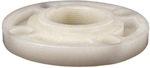 NIBCO - 2" Pipe, 6" OD, PVDF Threaded Pipe Flange - Schedule 80, Natural - Apex Tool & Supply