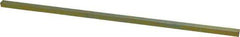 Precision Brand - 12" Long, Gold Dichromate-Plated Key Stock - Medium Carbon Steel - Apex Tool & Supply