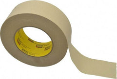 3M - 2" Wide x 60 Yd Long Tan Paper Masking Tape - Series 231, 7.6 mil Thick, 28 In/Lb Tensile Strength - Apex Tool & Supply