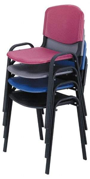 Safco - Black Stackinging Chair - 21 Inch Wide x 18 Inch Deep x 7 Inch High - Apex Tool & Supply