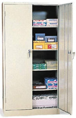 Sandusky Atlantic - 5 Shelf Locking Storage Cabinet - Steel, 36" Wide x 18" Deep x 72" High, Beige - Apex Tool & Supply