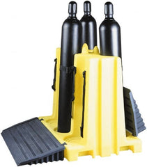 Enpac - Gas Cylinder Carts, Racks, Stands & Holders Type: Six Cylinder Floor Stand Rack Fits Cylinder Diameter: 3; 4; 5; 6; 7; 8; 9; 10 (Inch) - Apex Tool & Supply