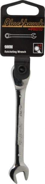 Blackhawk by Proto - 9mm 12 Point Combination Wrench - 4-1/2" OAL, Steel, Chrome Finish - Apex Tool & Supply
