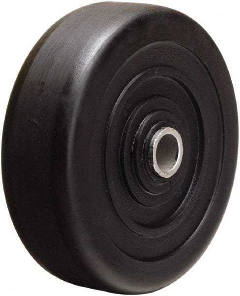 Hamilton - 4 Inch Diameter x 1-1/4 Inch Wide, Hard Rubber Caster Wheel - 250 Lb. Capacity, 1-1/2 Inch Hub Length, 1/2 Inch Axle Diameter, Self-Lube Bearing - Apex Tool & Supply