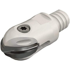 Iscar - 16mm Cut Diam, 36.75mm OAL, Indexable Ball Nose End Mill - 25mm Head Length, T10 Modular Connection, HCM-MM Toolholder, HBF-QF, HBR-QF, HCD-QF, HCR Insert - Apex Tool & Supply