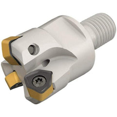 Iscar - 25mm Cut Diam, 0.039" Max Depth, M12 Modular Connection Indexable High-Feed End Mill - Screw Holding Method, H600 WXCU 05 Insert, FF EWX-M-05 Toolholder, Through Coolant - Apex Tool & Supply