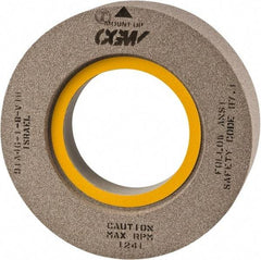 Camel Grinding Wheels - 18" Diam x 8" Hole x 2" Thick, I Hardness, 46 Grit Surface Grinding Wheel - Aluminum Oxide, Type 7, Medium Grade, 1,460 Max RPM, Vitrified Bond, Two-Side Recess - Apex Tool & Supply