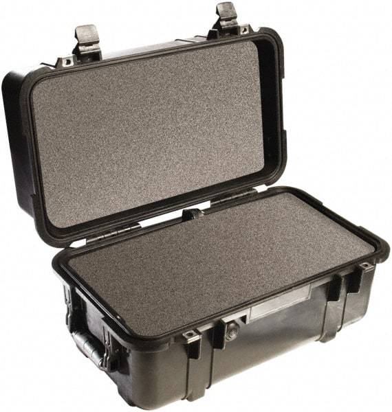 Pelican Products, Inc. - 12-47/64" Wide x 12-3/4" High, Clamshell Hard Case - Black, Polypropylene - Apex Tool & Supply