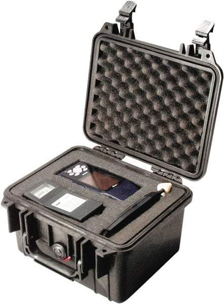Pelican Products, Inc. - 9-11/16" Wide x 6-7/8" High, Clamshell Hard Case - Black, Polypropylene - Apex Tool & Supply