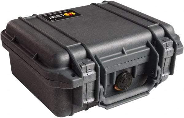 Pelican Products, Inc. - 9-11/16" Wide x 4-7/8" High, Clamshell Hard Case - Black, Polypropylene - Apex Tool & Supply