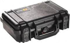 Pelican Products, Inc. - 8-11/32" Wide x 3-25/32" High, Clamshell Hard Case - Black, Polypropylene - Apex Tool & Supply