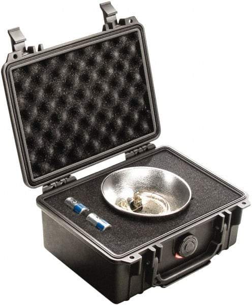 Pelican Products, Inc. - 7-51/64" Wide x 4-19/64" High, Clamshell Hard Case - Black, Polypropylene - Apex Tool & Supply