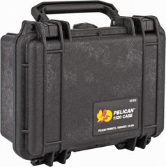 Pelican Products, Inc. - 6-49/64" Wide x 3-7/8" High, Clamshell Hard Case - Black, Polypropylene - Apex Tool & Supply