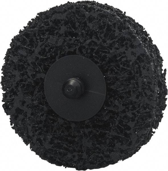 Norton - 3" Disc Diam, Silicon Carbide Quick Change Disc - Type R Attaching System, Nonwoven, Black, Extra Coarse Grade, 12,000 RPM - Apex Tool & Supply