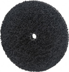 Norton - 8" Extra Coarse Grade Silicon Carbide Deburring Disc - 5/8" Center Hole, Arbor Connection, Black, 6,000 Max RPM - Apex Tool & Supply