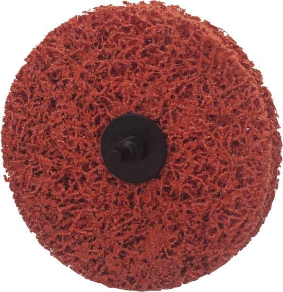 Norton - 4" Disc Diam, Ceramic Quick Change Disc - Type R Attaching System, Nonwoven, Orange, Extra Coarse Grade, 8,000 RPM - Apex Tool & Supply