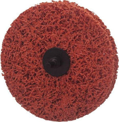 Norton - 4" Disc Diam, Ceramic Quick Change Disc - Type R Attaching System, Nonwoven, Orange, Extra Coarse Grade, 8,000 RPM - Apex Tool & Supply