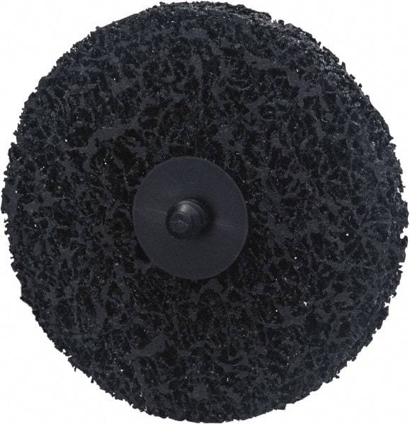Norton - 4" Disc Diam, Silicon Carbide Quick Change Disc - Type R Attaching System, Nonwoven, Black, Extra Coarse Grade, 8,000 RPM - Apex Tool & Supply