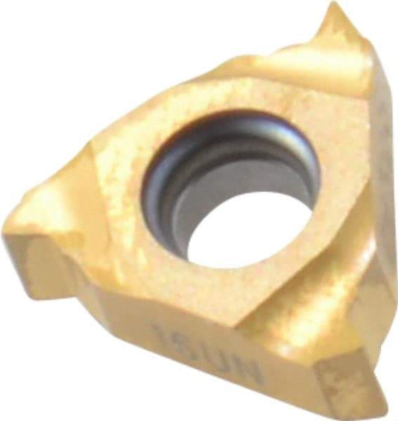 Seco - 11NR Internal Right Hand 16 UN Laydown Threading Insert - Grade CP500, TiAlN/TiN Coated Carbide - Apex Tool & Supply