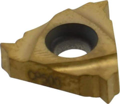 Seco - 16ER External Right Hand 14 NPT Laydown Threading Insert - Grade CP500, TiAlN/TiN Coated Carbide - Apex Tool & Supply