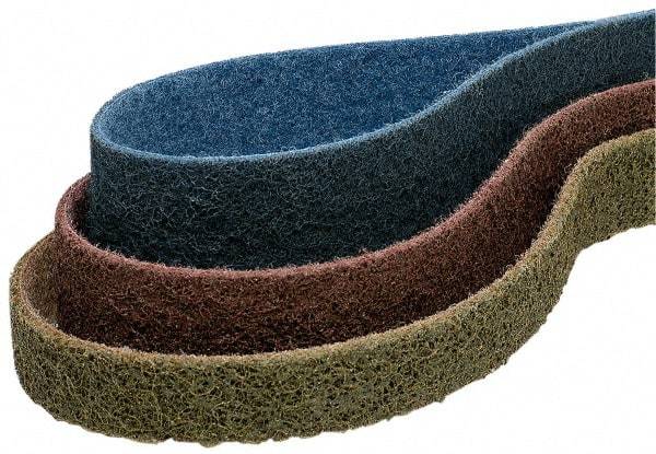 Norton - 6" Wide x 48" OAL, 120 Grit, Aluminum Oxide Abrasive Belt - Aluminum Oxide, Medium, Nonwoven, Series STE - Apex Tool & Supply
