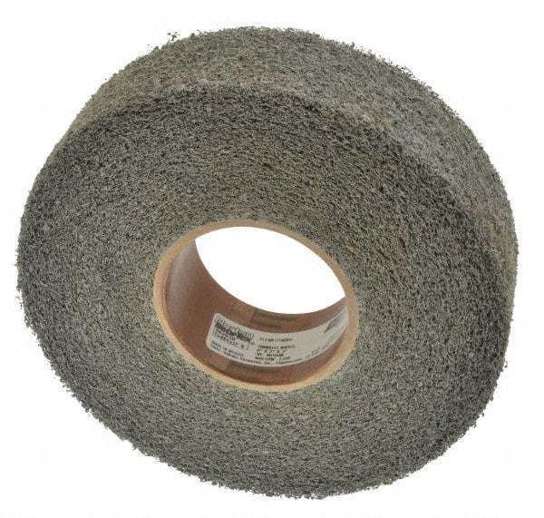 Norton - 8" Diam, 2" Face Width, 3" Center Hole, Medium Grade, Silicon Carbide Deburring Wheel - Convolute, Medium Density 4 Grade, 2,500 RPM - Apex Tool & Supply