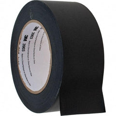 3M - 2" x 50 Yds Black Duct Tape - 6.5 mil, Rubber Adhesive, Vinyl Backing - Apex Tool & Supply
