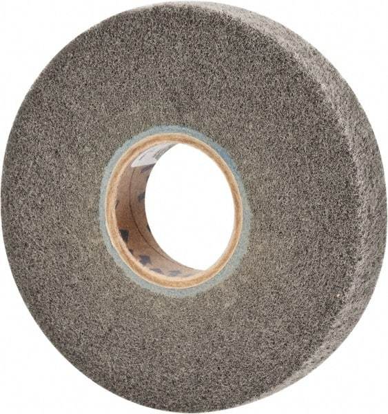 Norton - 6" Diam 360 Grit Silicon Carbide Unmounted Flap Wheel - 2" Hole, 1" Wide, Density 5, Nonwoven, Grade Very Fine, 3,000 Max RPM - Apex Tool & Supply