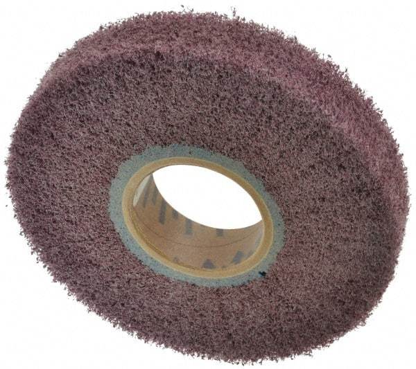 Norton - 6" Diam 120 Grit Aluminum Oxide Unmounted Flap Wheel - 2" Hole, 1" Wide, Density 5, Nonwoven, Grade Medium, 3,000 Max RPM - Apex Tool & Supply