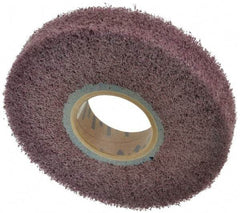 Norton - 6" Diam 120 Grit Aluminum Oxide Unmounted Flap Wheel - 2" Hole, 1" Wide, Density 5, Nonwoven, Grade Medium, 3,000 Max RPM - Apex Tool & Supply