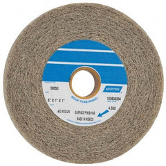 Norton - 6" Diam, 1" Face Width, 1" Center Hole, Medium Grade, Aluminum Oxide Deburring Wheel - Convolute, Medium Density 4 Grade, 4,500 RPM - Apex Tool & Supply