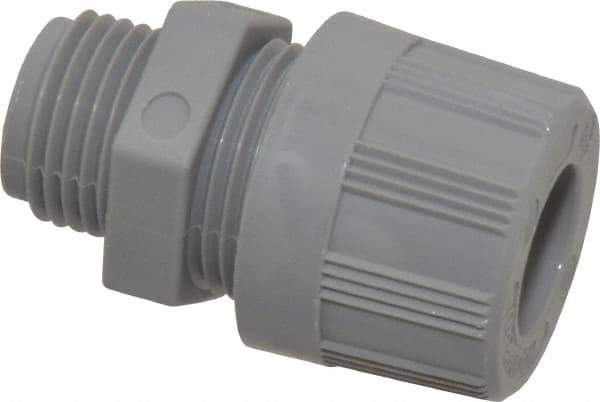 Woodhead Electrical - 4.75 to 6.35mm Capacity, Liquidtight, Straight Strain Relief Cord Grip - 1/2 NPT Thread, Nylon - Apex Tool & Supply