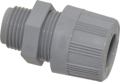 Woodhead Electrical - 7.93 to 9.53mm Capacity, Liquidtight, Straight Strain Relief Cord Grip - 1/2 NPT Thread, Nylon - Apex Tool & Supply