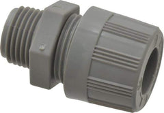Woodhead Electrical - 9.53 to 11.1mm Capacity, Liquidtight, Straight Strain Relief Cord Grip - 1/2 NPT Thread, Nylon - Apex Tool & Supply