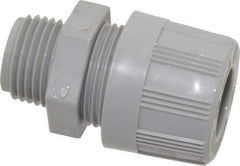 Woodhead Electrical - 11.1 to 12.7mm Capacity, Liquidtight, Straight Strain Relief Cord Grip - 1/2 NPT Thread, Nylon - Apex Tool & Supply