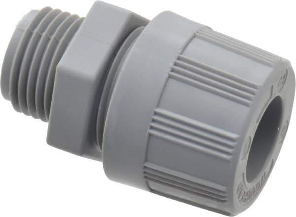Woodhead Electrical - 12.7 to 14.27mm Capacity, Liquidtight, Straight Strain Relief Cord Grip - 1/2 NPT Thread, Nylon - Apex Tool & Supply
