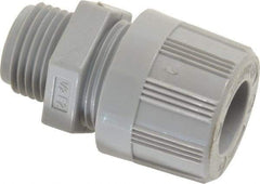 Woodhead Electrical - 14.27 to 15.88mm Capacity, Liquidtight, Straight Strain Relief Cord Grip - 1/2 NPT Thread, Nylon - Apex Tool & Supply