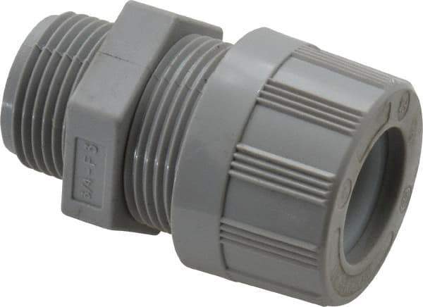 Woodhead Electrical - 11.1 to 14.27mm Capacity, Liquidtight, Straight Strain Relief Cord Grip - 3/4 NPT Thread, Nylon - Apex Tool & Supply