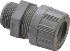 Woodhead Electrical - 11.1 to 14.27mm Capacity, Liquidtight, Straight Strain Relief Cord Grip - 3/4 NPT Thread, Nylon - Apex Tool & Supply
