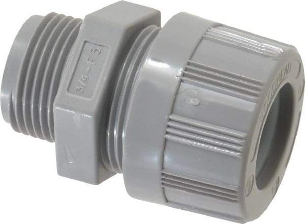 Woodhead Electrical - 12.7 to 15.88mm Capacity, Liquidtight, Straight Strain Relief Cord Grip - 3/4 NPT Thread, Nylon - Apex Tool & Supply