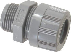 Woodhead Electrical - 12.7 to 15.88mm Capacity, Liquidtight, Straight Strain Relief Cord Grip - 3/4 NPT Thread, Nylon - Apex Tool & Supply