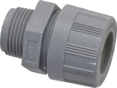 Woodhead Electrical - 17.45 to 20.62mm Capacity, Liquidtight, Straight Strain Relief Cord Grip - 3/4 NPT Thread, Nylon - Apex Tool & Supply