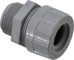 Woodhead Electrical - 19.05 to 22.23mm Capacity, Liquidtight, Straight Strain Relief Cord Grip - 1 NPT Thread, Nylon - Apex Tool & Supply